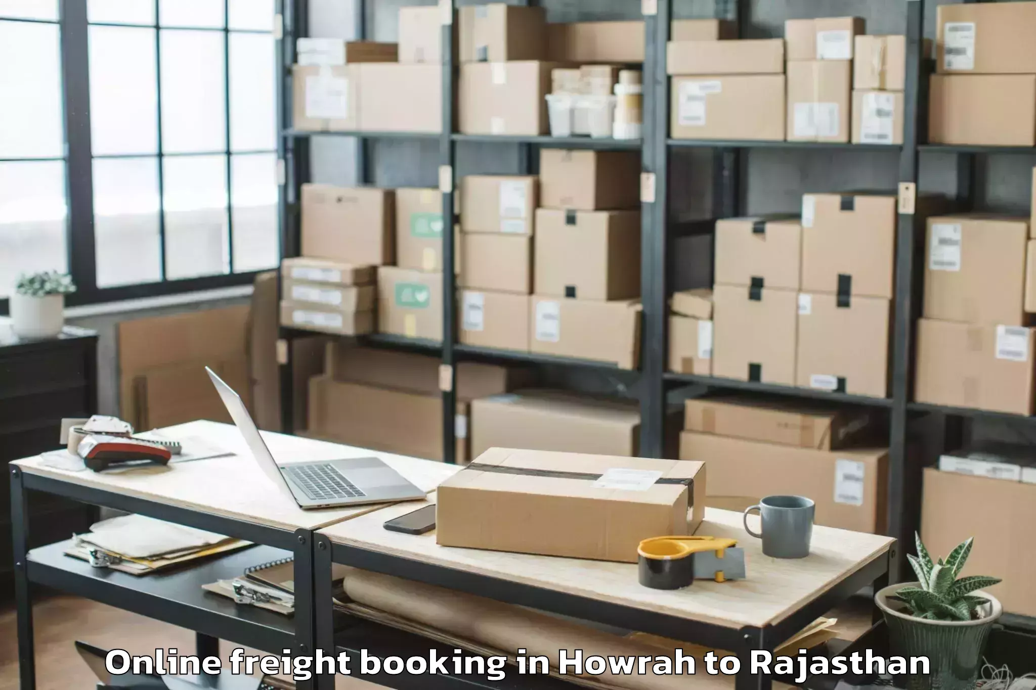 Hassle-Free Howrah to Malpura Online Freight Booking